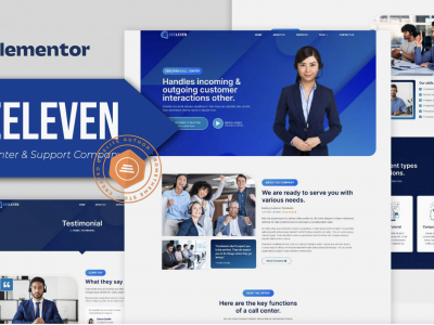 Zeeleven - Call Center & Support Company Elementor Template Kit