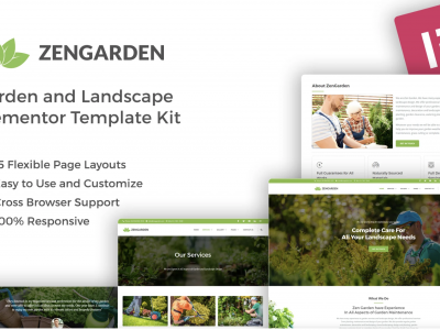ZenGarden - Garden & Landscape Elementor Template Kit
