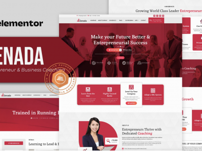 Zenada - Entrepreneur & Business Coaching Elementor Template Kit