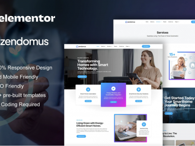 Zendomus - Smart Home & Technology Services Elementor Pro Template Kit