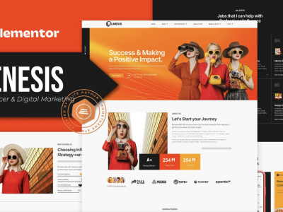 Zenesis - Influencer & Digital Marketing Elementor Template K
