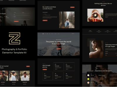 Zenin - Photography & Portfolio Elementor Template Kit