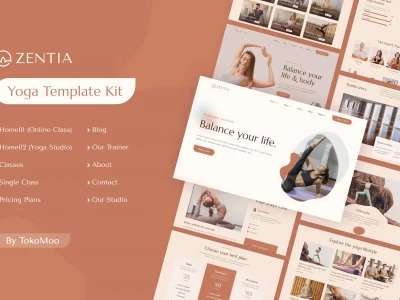 Zentia | Yoga Teacher & Studio Elementor Template Kit