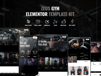 Zeus - Gym & Fitness Elementor Template Kit
