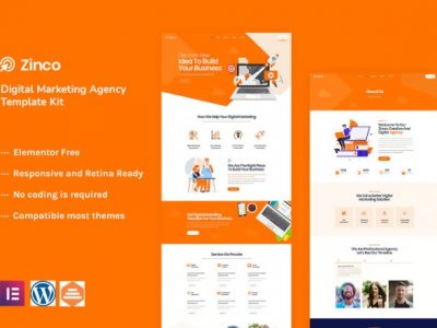 Zinco - Digital Marketing Agency Elementor Template Kit