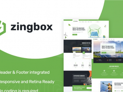 Zingbox – Wind & Solar Energy Elementor Template Kit