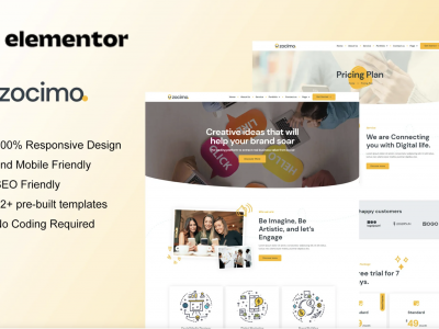 Zocimo - Social Media Marketing Agency Elementor Template Kit