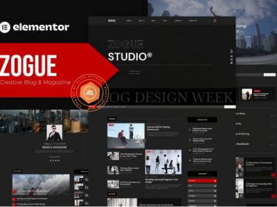 Zogue - Creative Blog & Magazine Elementor Pro Template Kit