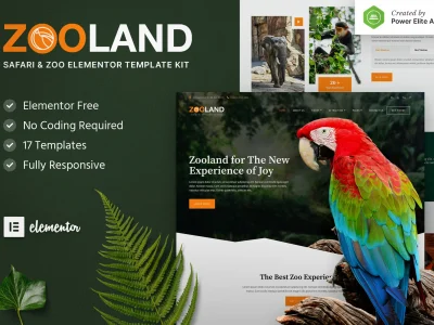 Zooland – Safari & Zoo Elementor Template Kit