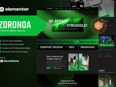 Zoronoa - Creative Digital Agency Elementor Template Kit