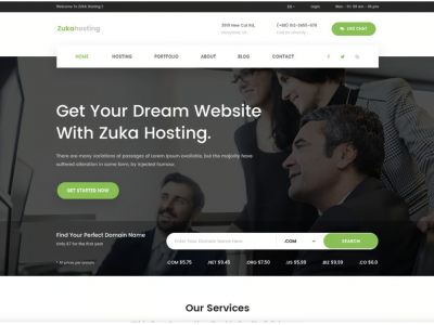 Zukahost – Domain & Web Hosting Template Kit