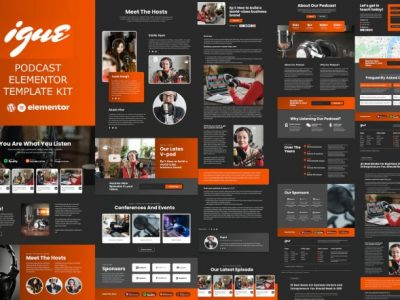 iGUE - Podcaster Elementor Template Kit