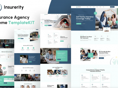 Insurerity - Insurance Agency Elementor Template Kit