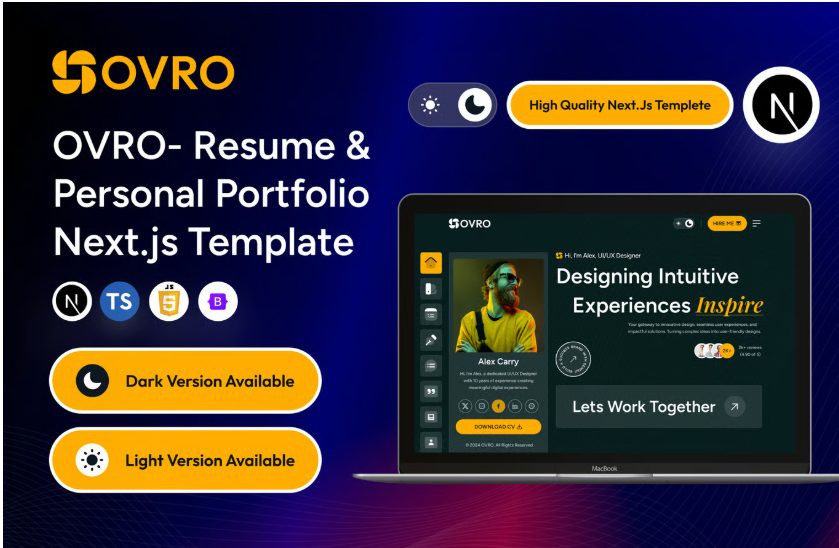 Resume & Personal Portfolio Next.js Template