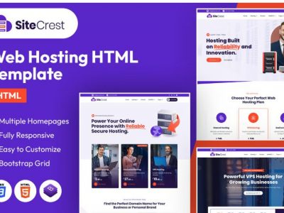 SiteCrest | Web Hosting HTML Template