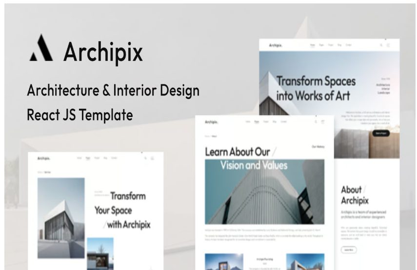 Archipix Architecture and Interior Design React Js