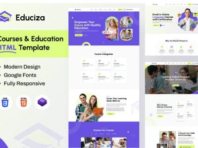 Educiza | Courses & Education HTML Template
