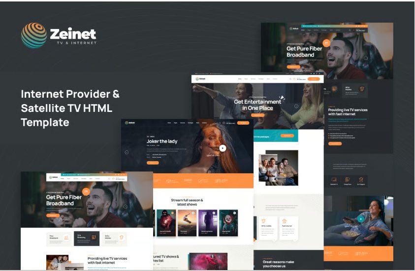 Zeinet - Internet Provider & Satellite TV HTML Tem