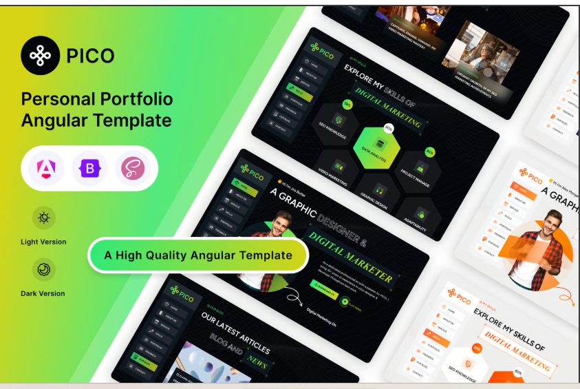 Pico - Angular Personal Portfolio Template