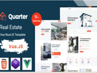 Quarter - Real Estate Vue Nuxt Js Template