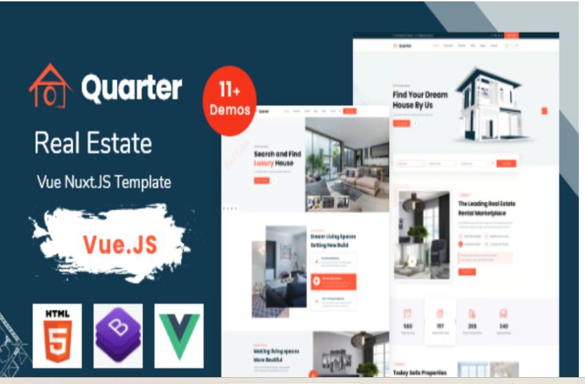 Quarter - Real Estate Vue Nuxt Js Template