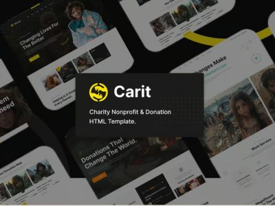 Carit – Charity Nonprofit & Donation HTML Template