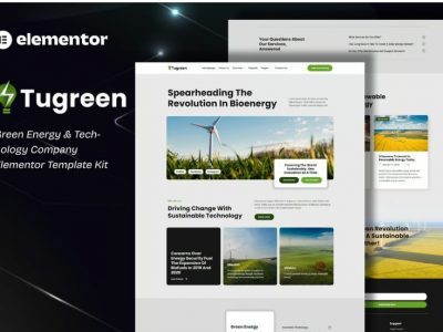 Tugreen - Green Energy & Technology Company Elementor Template Kit