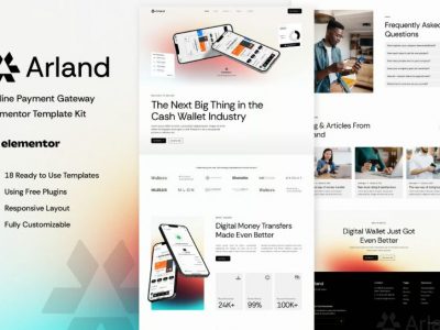 Arland - Online Payment Gateway Elementor Template Kit