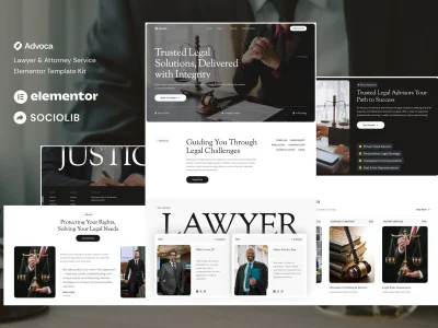 Advoca - Lawyer & Attorney Service Elementor Template Kit