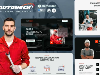 Automech - Auto Repair Service Elementor Template Kit