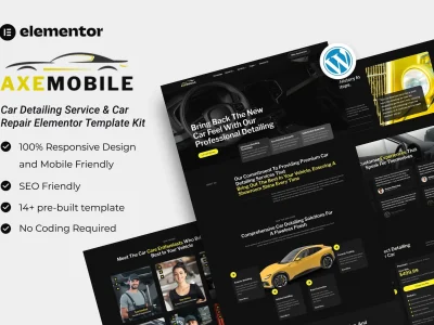 Axemobile - Car Detailing Service & Car Repair Elementor Template Kit