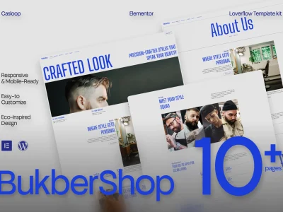 Bukber - Clean Modern Salon & Barbershop Elementor Template Kit