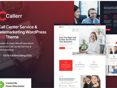 Callerr – Call Center Service FSE WordPress Theme