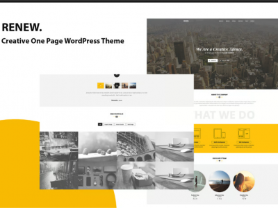 RENEW - Creative One Page WordPress Theme