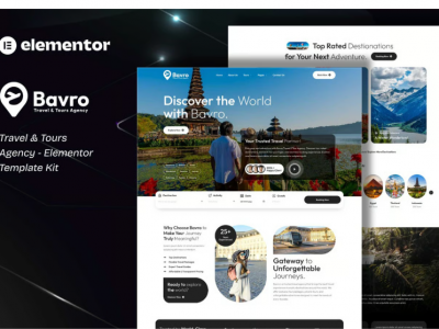 Bavro - Travel & Tour Agency Elementor Template Kits