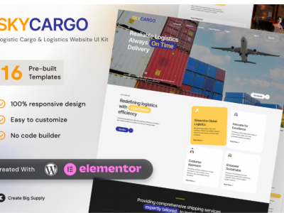 Skycargo - Logistic Cargo & Logistics Elementor Template Kit
