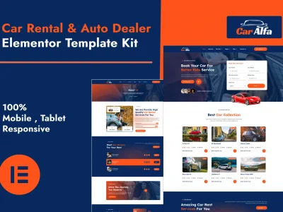 CarAlfa - Car Rental & Dealer Elementor Pro Template Kit
