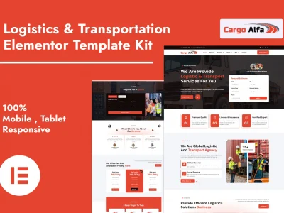 CargoAlfa - Logistics & Transportation Services Elementor Pro Template Kit
