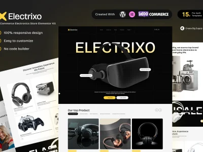 Electrixo - E-Commerce Electronics Store Elementor Template Kit