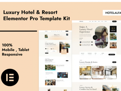 HotelAlfa - Luxury Hotel & Resort Elementor Pro Template Kit