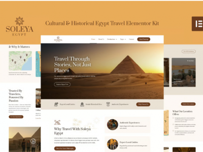 Soleya - Cultural & Historical Egypt Travel Elementor Pro Template Kit