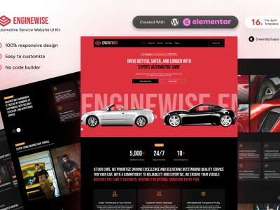 EngineWise - Automotive Service Elementor Template Kit