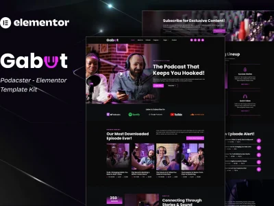 Gabut - Podcaster Elementor Template Kit