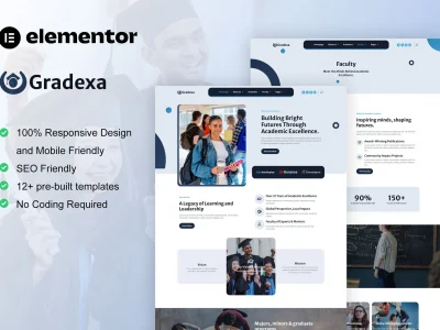 Gradexa - University & School Elementor Pro Template Kit