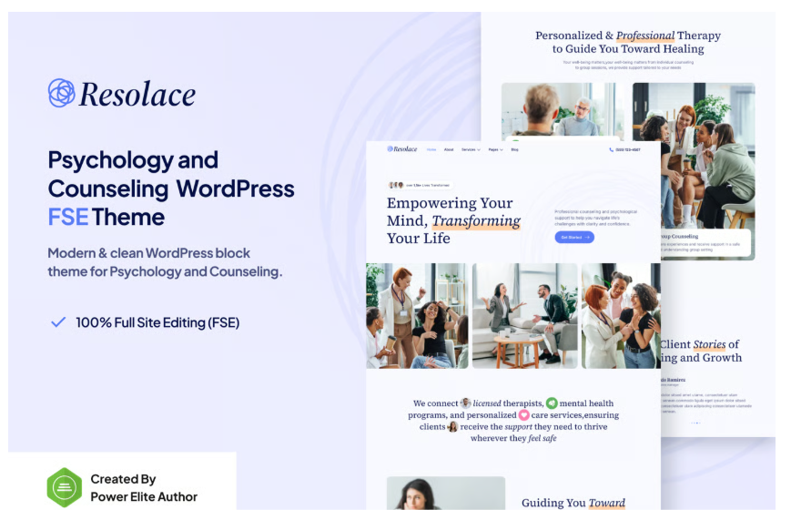 Resolace – Psychology & Counseling WordPress Theme