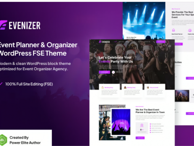 Evenizer – Event Organizer FSE WordPress Theme