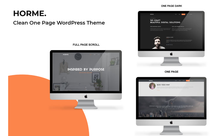 Horme - Clean One Page WordPress Theme