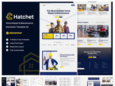 Hatchet - Home Repair & Maintenance Elementor Template Kit