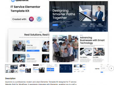 Quarionix - IT Service Elementor Template Kit