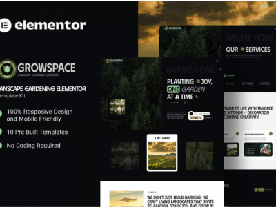 Growscape - Landscape Gardening Elementor Template Kit